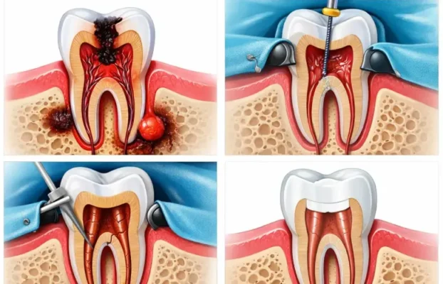 عصب کشی دندان جلو